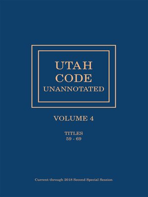 cover image of Utah Code Unannotated